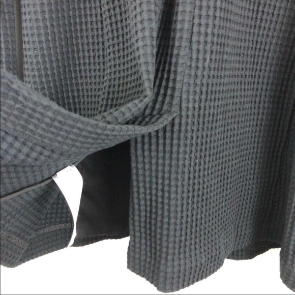 EILEEN FISHER Black High Collar Long Jacket XS - Picture 4 of 8
